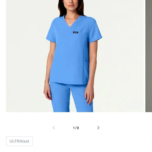 Jaanuu Ceil Blue Medical Scrub Pants - Picture 4 of 6